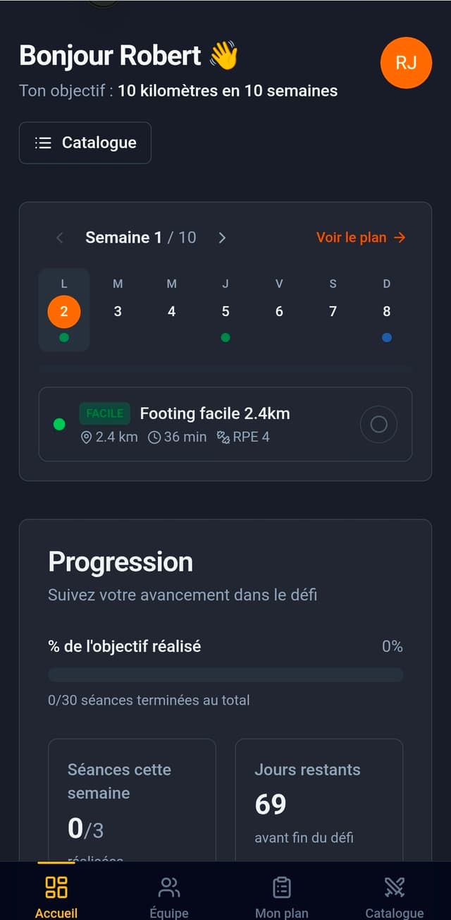 Dashboard La Forge Lab — vue d'un défi en cours
